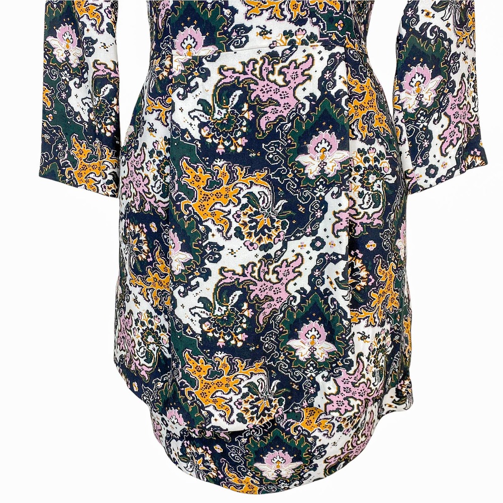 A.L.C. Dress Silk Dress Mini Dress Floral Dress Long Sleeve Dress Tordi Size 2 - Picture 8 of 11